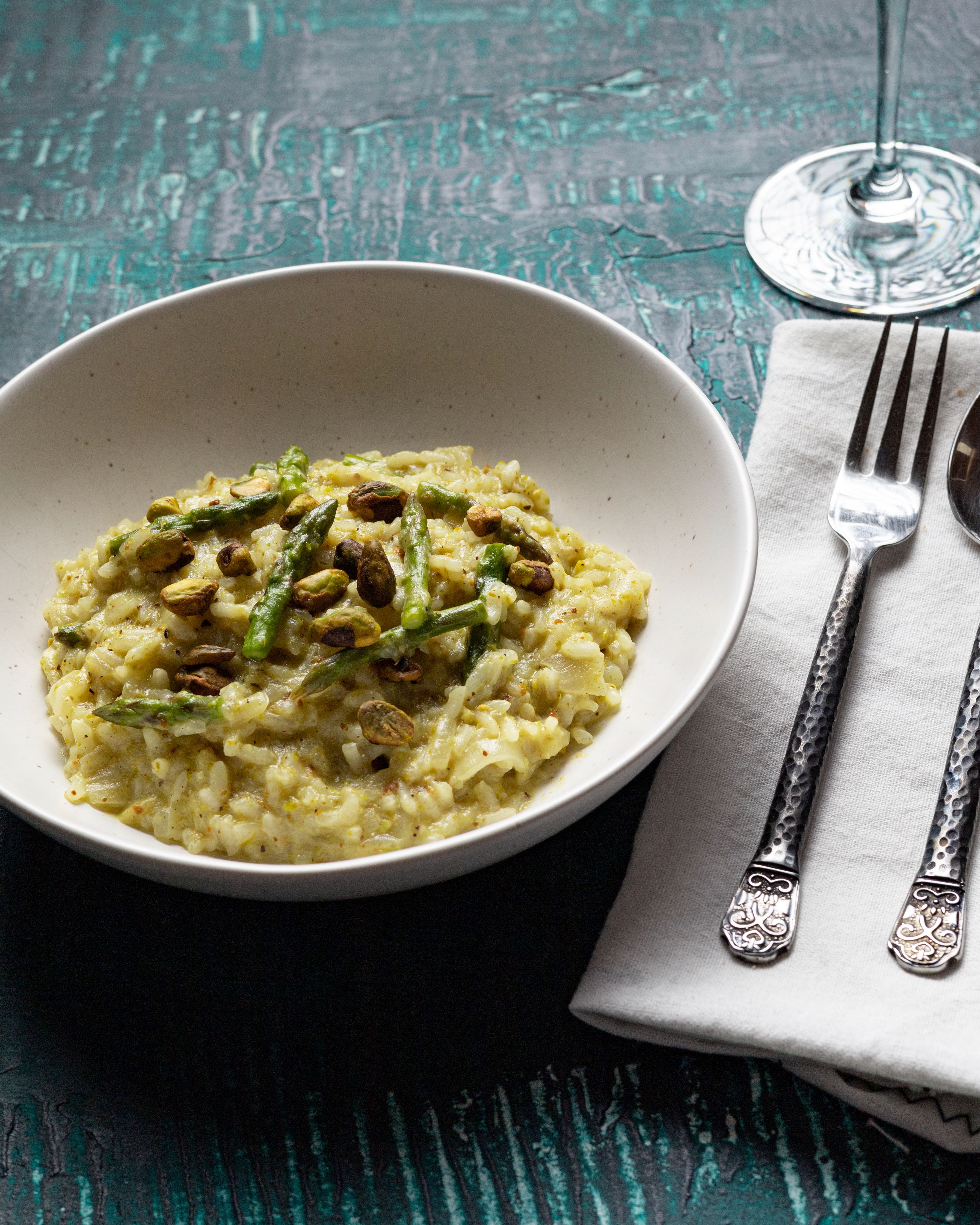 Asparagus and Pistachio Risotto