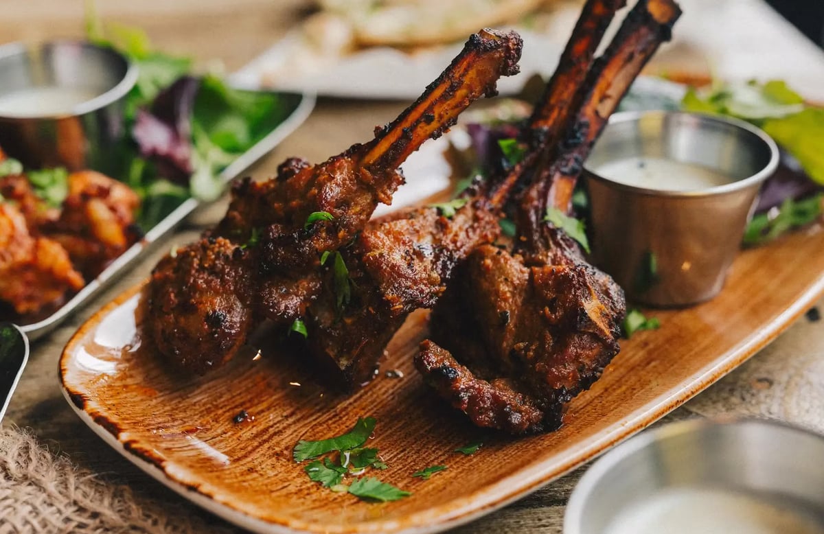 Tandoori lamb chops.