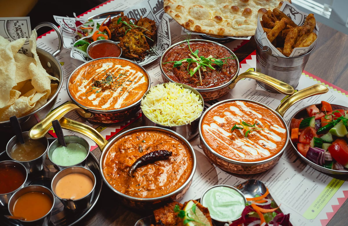 A selection of Indian dishes from My Delhi.
